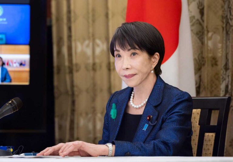 La primera ministra de Japón, Sanae Takaichi.