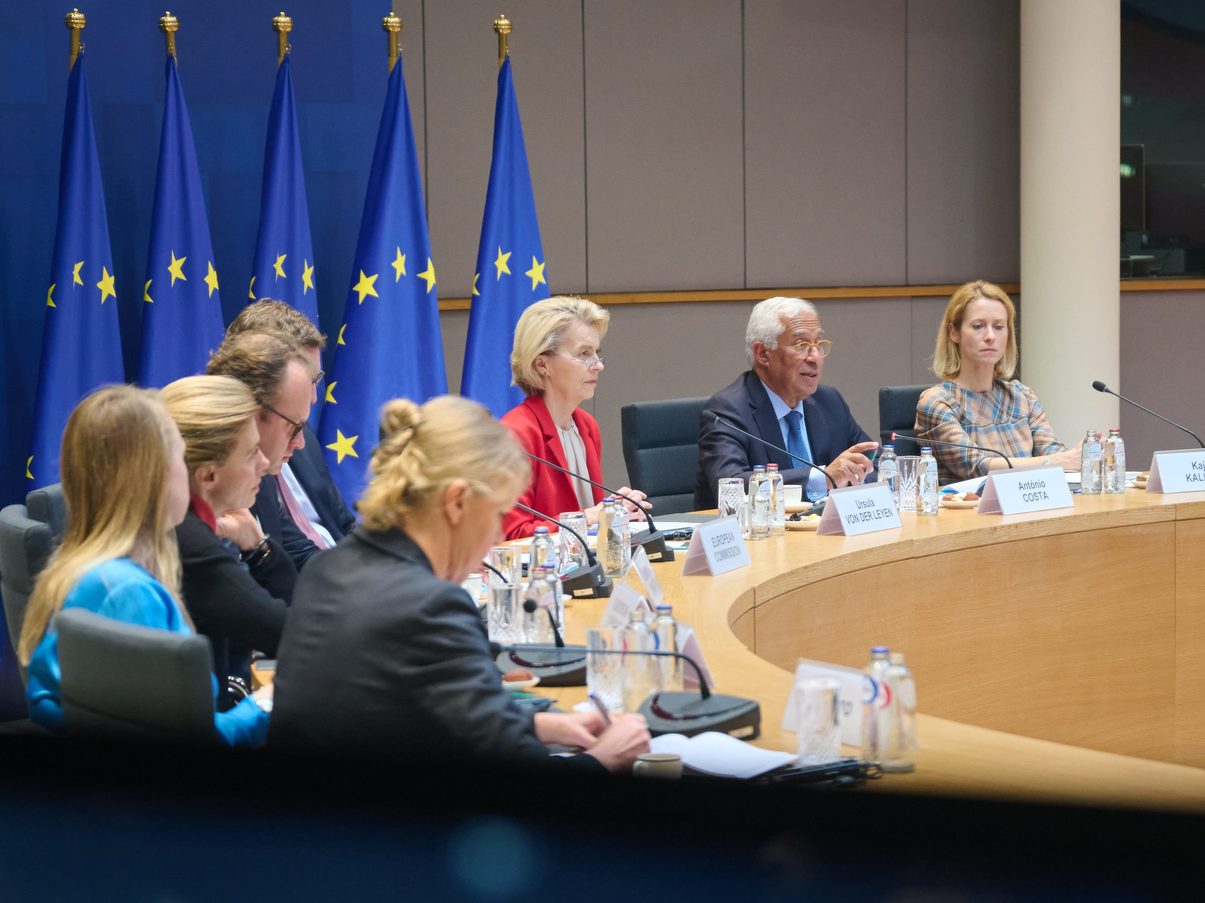 Ursula von der Leyen, António Costa y Kaja Kallas, en una imagen de archivo. Foto: ©Ursula von der Leyen/ X.