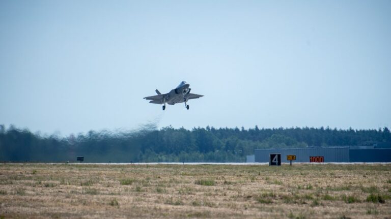 F-35 polacos en el aire. Foto: ©Ministerio de Defensa de Polonia/ Oficial.
