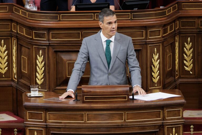 El presidente del Gobierno, Pedro Sánchez Pérez-Castejón, en la sesión plenaria del 3 de septiembre en el Congreso de los Diputados. Foto: ©Congreso de los Diputados.