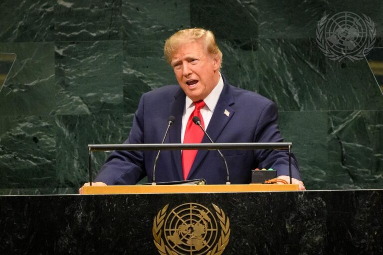 El presidente de Estados Unidos, Donald Trump, en la 81º sesión de la Asamblea General de la ONU. Foto: ©ONU.