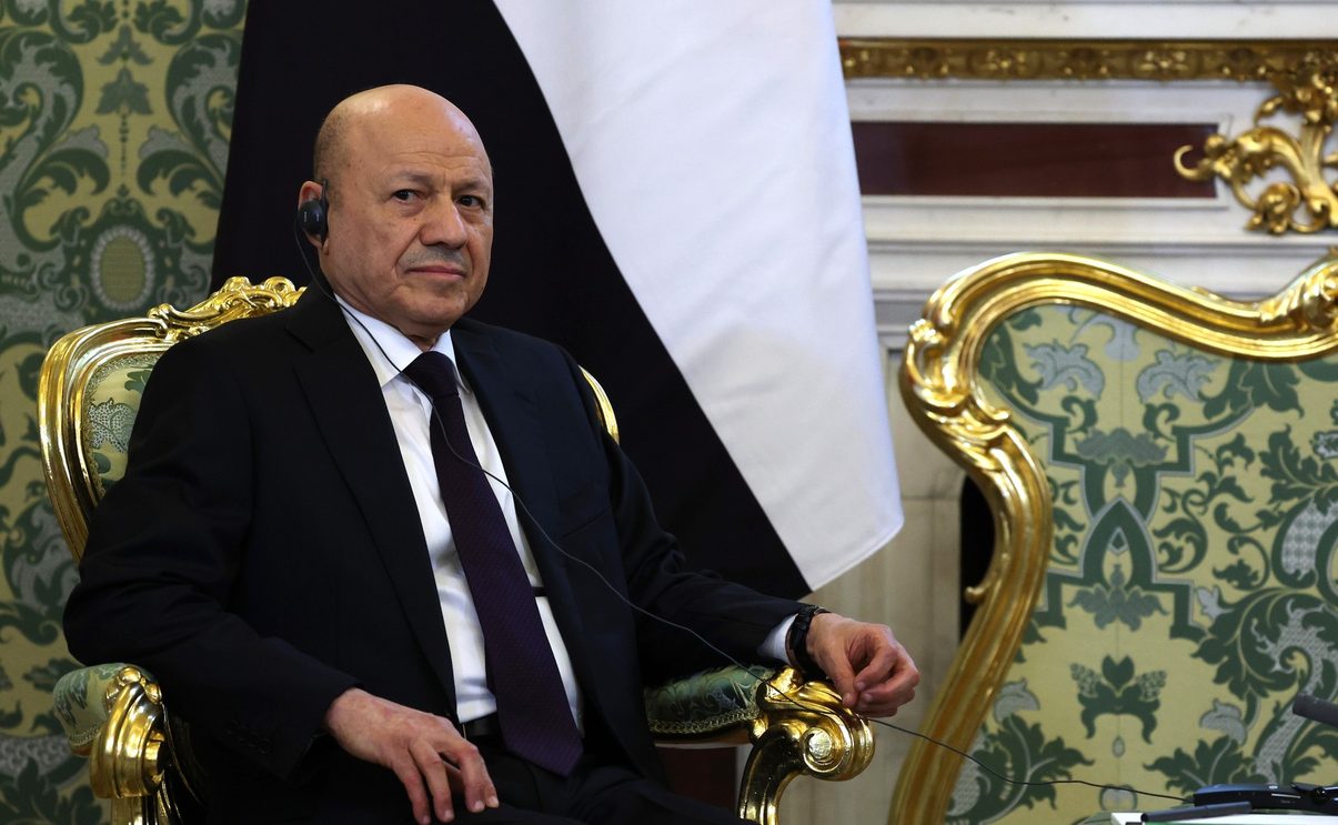 El presidente del Consejo de Liderazgo Presidencial de la República de Yemen, Rashad Mohammad al-Alimi, durante una visita oficial a Rusia. Foto: ©Kremlin/ Oficial.