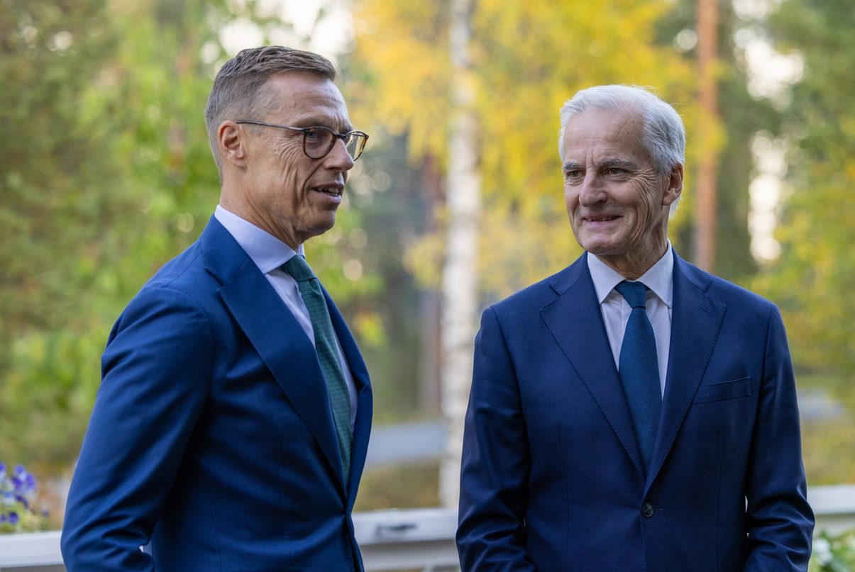 El presidente de Finlandia, Alexander Stubb, y el primer ministro de Noruega, Jonas Gahr Støre, en Rovaniemi el 13 de septiembre de 2026. Foto: ©Katja Säilä / Gobierno de Finlandia.